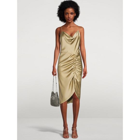 Samsoe Samsoe Dapples Sleeveless Midi Silk Satin Dress - Picture 4 of 6
